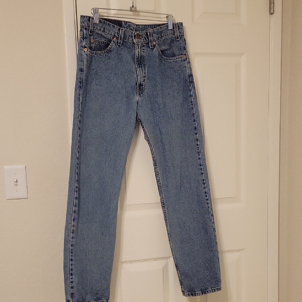Mens Classic Levi 505 Blue Denim Jeans Fits Like 30/30